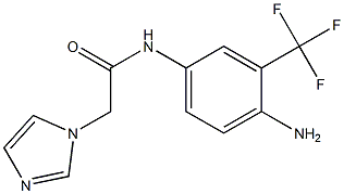 N-[4-amino-3-(trifluoromethyl)phenyl]-2-(1H-imidazol-1-yl)acetamide Struktur