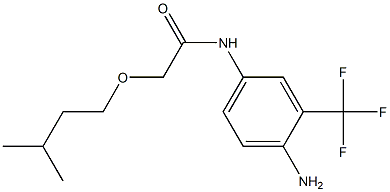 N-[4-amino-3-(trifluoromethyl)phenyl]-2-(3-methylbutoxy)acetamide Struktur