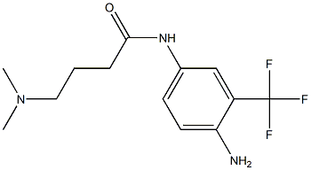 N-[4-amino-3-(trifluoromethyl)phenyl]-4-(dimethylamino)butanamide Struktur