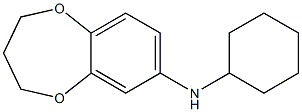 N-cyclohexyl-3,4-dihydro-2H-1,5-benzodioxepin-7-amine Struktur