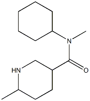 N-cyclohexyl-N,6-dimethylpiperidine-3-carboxamide Struktur