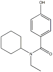 N-cyclohexyl-N-ethyl-4-hydroxybenzamide Struktur