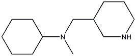 N-cyclohexyl-N-methyl-N-(piperidin-3-ylmethyl)amine Struktur