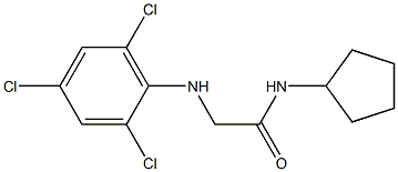 N-cyclopentyl-2-[(2,4,6-trichlorophenyl)amino]acetamide Struktur