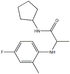 N-cyclopentyl-2-[(4-fluoro-2-methylphenyl)amino]propanamide Struktur