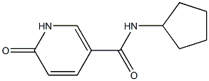 N-cyclopentyl-6-oxo-1,6-dihydropyridine-3-carboxamide Struktur