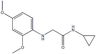 N-cyclopropyl-2-[(2,4-dimethoxyphenyl)amino]acetamide Struktur