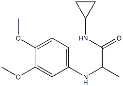 N-cyclopropyl-2-[(3,4-dimethoxyphenyl)amino]propanamide Struktur