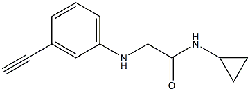 N-cyclopropyl-2-[(3-ethynylphenyl)amino]acetamide Struktur