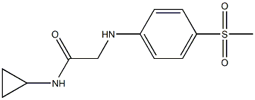 N-cyclopropyl-2-[(4-methanesulfonylphenyl)amino]acetamide Struktur