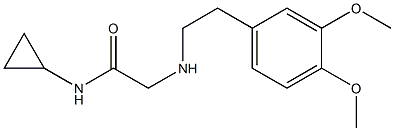 N-cyclopropyl-2-{[2-(3,4-dimethoxyphenyl)ethyl]amino}acetamide Struktur