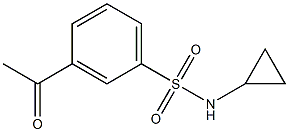 N-cyclopropyl-3-acetylbenzene-1-sulfonamide Struktur