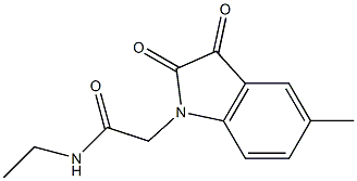 N-ethyl-2-(5-methyl-2,3-dioxo-2,3-dihydro-1H-indol-1-yl)acetamide Struktur