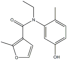 N-ethyl-N-(5-hydroxy-2-methylphenyl)-2-methylfuran-3-carboxamide Struktur