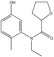 N-ethyl-N-(5-hydroxy-2-methylphenyl)oxolane-2-carboxamide Struktur