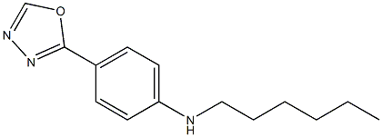 N-hexyl-4-(1,3,4-oxadiazol-2-yl)aniline Struktur