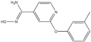 N'-hydroxy-2-(3-methylphenoxy)pyridine-4-carboximidamide Struktur