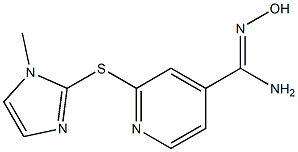 N'-hydroxy-2-[(1-methyl-1H-imidazol-2-yl)sulfanyl]pyridine-4-carboximidamide Struktur