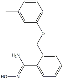 N'-hydroxy-2-[(3-methylphenoxy)methyl]benzenecarboximidamide Struktur