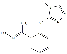 N'-hydroxy-2-[(4-methyl-4H-1,2,4-triazol-3-yl)sulfanyl]benzene-1-carboximidamide Struktur