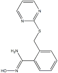 N'-hydroxy-2-[(pyrimidin-2-ylsulfanyl)methyl]benzene-1-carboximidamide Struktur