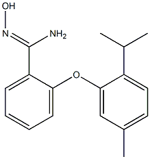 N'-hydroxy-2-[5-methyl-2-(propan-2-yl)phenoxy]benzene-1-carboximidamide Struktur