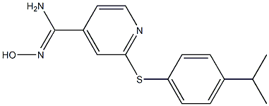 N'-hydroxy-2-{[4-(propan-2-yl)phenyl]sulfanyl}pyridine-4-carboximidamide Struktur