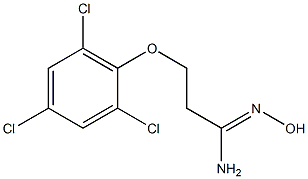 N'-hydroxy-3-(2,4,6-trichlorophenoxy)propanimidamide Struktur