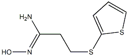 N'-hydroxy-3-(thiophen-2-ylsulfanyl)propanimidamide Struktur