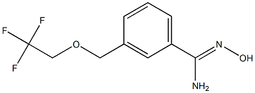 N'-hydroxy-3-[(2,2,2-trifluoroethoxy)methyl]benzenecarboximidamide Struktur