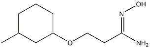 N'-hydroxy-3-[(3-methylcyclohexyl)oxy]propanimidamide Struktur