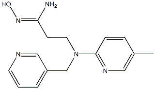 N'-hydroxy-3-[(5-methylpyridin-2-yl)(pyridin-3-ylmethyl)amino]propanimidamide Struktur