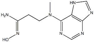 N'-hydroxy-3-[methyl(7H-purin-6-yl)amino]propanimidamide Struktur