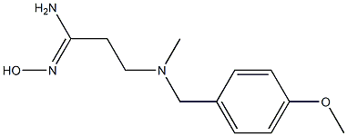 N'-hydroxy-3-{[(4-methoxyphenyl)methyl](methyl)amino}propanimidamide Struktur