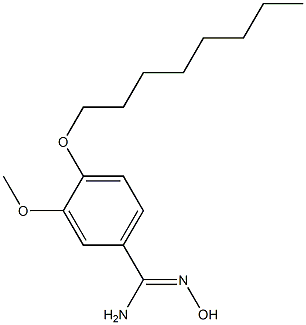 N'-hydroxy-3-methoxy-4-(octyloxy)benzene-1-carboximidamide Struktur