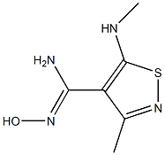 N'-hydroxy-3-methyl-5-(methylamino)isothiazole-4-carboximidamide Struktur