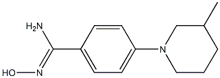 N'-hydroxy-4-(3-methylpiperidin-1-yl)benzene-1-carboximidamide Struktur