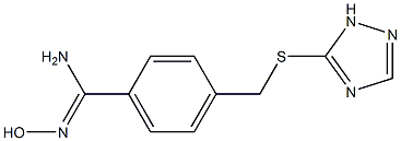 N'-hydroxy-4-[(1H-1,2,4-triazol-5-ylsulfanyl)methyl]benzene-1-carboximidamide Struktur