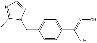 N'-hydroxy-4-[(2-methyl-1H-imidazol-1-yl)methyl]benzenecarboximidamide Struktur