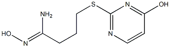 N'-hydroxy-4-[(4-hydroxypyrimidin-2-yl)sulfanyl]butanimidamide Struktur