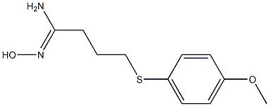 N'-hydroxy-4-[(4-methoxyphenyl)sulfanyl]butanimidamide Struktur