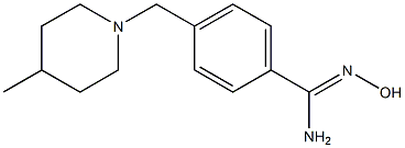 N'-hydroxy-4-[(4-methylpiperidin-1-yl)methyl]benzenecarboximidamide Struktur