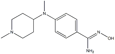 N'-hydroxy-4-[methyl(1-methylpiperidin-4-yl)amino]benzene-1-carboximidamide Struktur