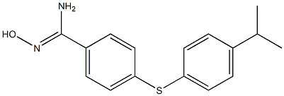 N'-hydroxy-4-{[4-(propan-2-yl)phenyl]sulfanyl}benzene-1-carboximidamide Struktur