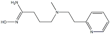 N'-hydroxy-4-{methyl[2-(pyridin-2-yl)ethyl]amino}butanimidamide Struktur