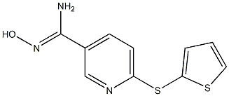 N'-hydroxy-6-(thiophen-2-ylsulfanyl)pyridine-3-carboximidamide Struktur