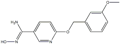 N'-hydroxy-6-[(3-methoxybenzyl)oxy]pyridine-3-carboximidamide Struktur