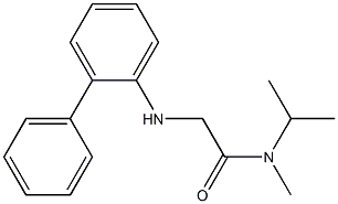 N-methyl-2-[(2-phenylphenyl)amino]-N-(propan-2-yl)acetamide Struktur