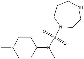 N-methyl-N-(1-methylpiperidin-4-yl)-1,4-diazepane-1-sulfonamide Struktur