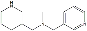 N-methyl-N-(piperidin-3-ylmethyl)-N-(pyridin-3-ylmethyl)amine Struktur